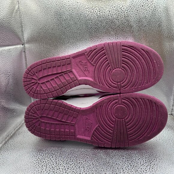 Size 9.5 Nike Dunk Low Womens Next Nature Hot Fuchsia Leather Sneaker DD1873-110 - Picture 10 of 11